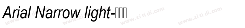 Arial Narrow light字体转换